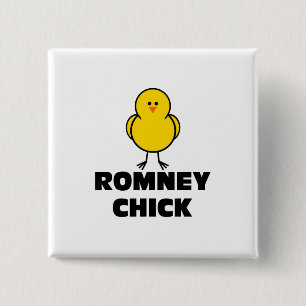 Badge Carré 5 Cm Poussin de Mitt Romney