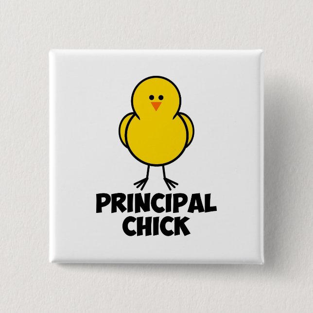 Badge Carré 5 Cm Poussin principal (Devant)