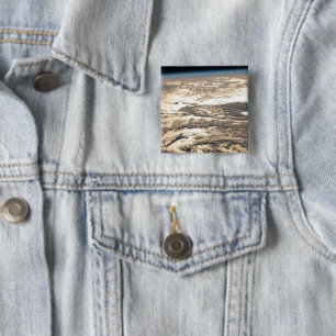 Badge Carré 5 Cm Poutres De Soleil Au Large De L'Océan Atlantique