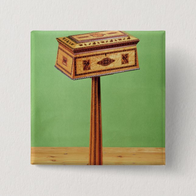 Badge Carré 5 Cm poy de thé de Tunbridge-articles (Devant)