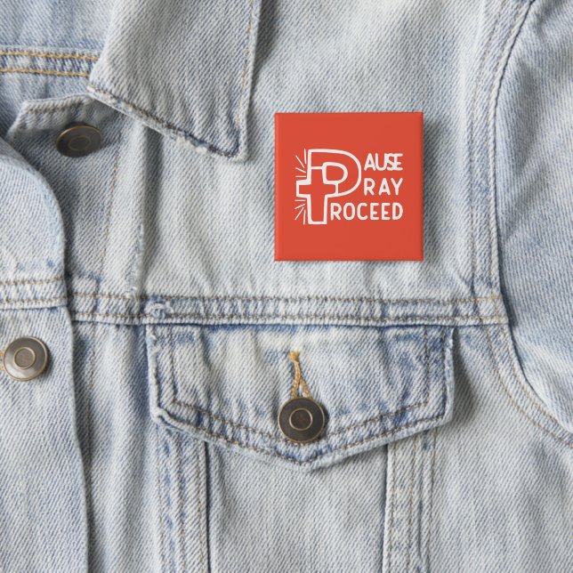 BADGE CARRÉ 5 CM PRATIQUE DE LA PAUSE (En situation)
