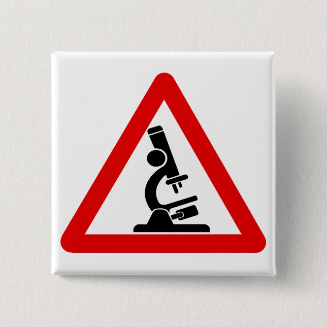 Badge Carré 5 Cm Précaution :  LA SCIENCE ! (Devant)