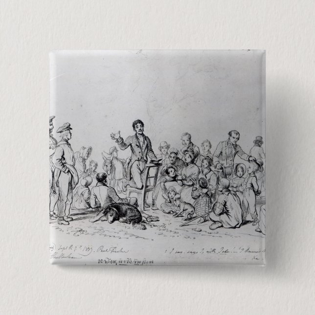 Badge Carré 5 Cm Prédicateur de The Field, 1837 (Devant)