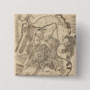 Badge Carré 5 Cm Première bataille de Bull Run - Guerre civile Pano