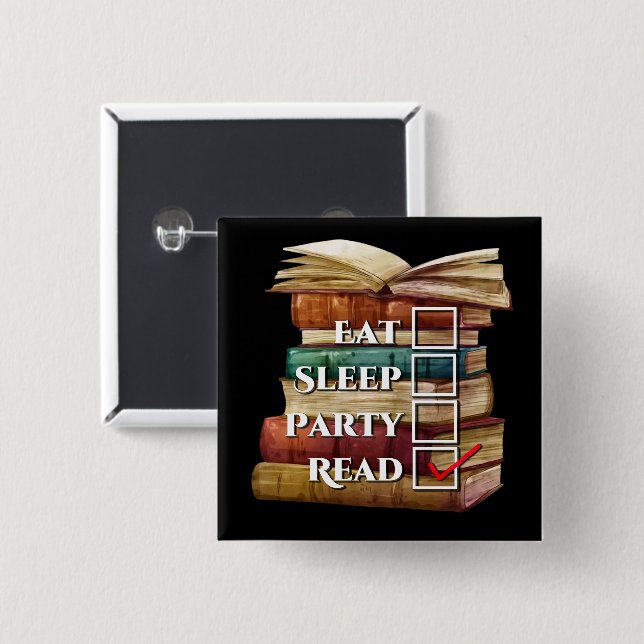 Badge Carré 5 Cm Première lecture (Devant & derrière)