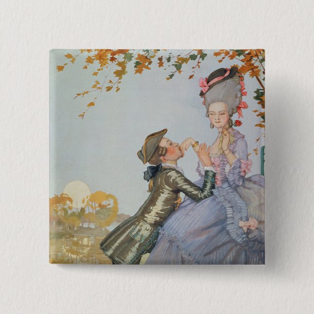 Badge Carré 5 Cm Première Love, 1916 (Devant)