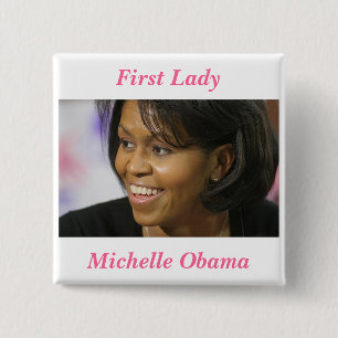 Badge Carré 5 Cm Première Madame de Michelle Obama