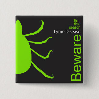 Badge Carré 5 Cm Prenez garde de la goupille