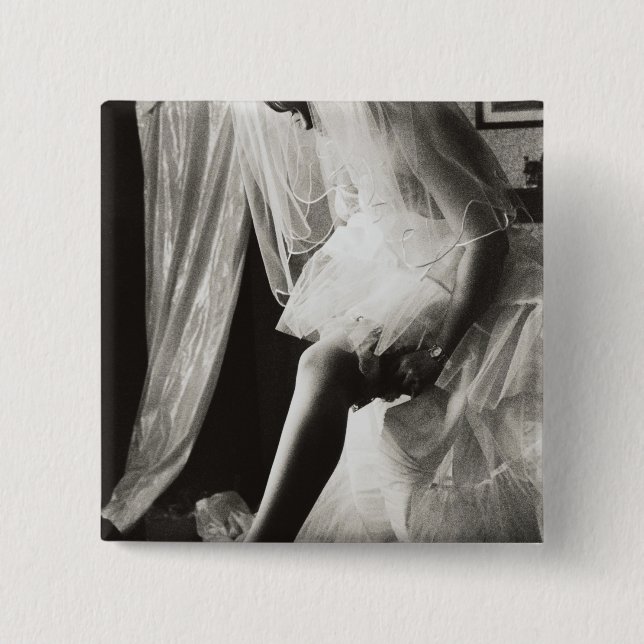 Badge Carré 5 Cm <Preparing> par Kim Koza (Devant)