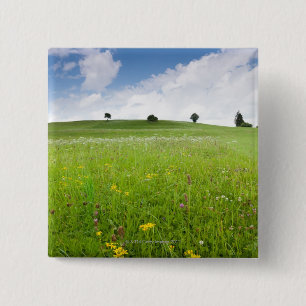 Badge Carré 5 Cm prés verts d'été en Bavière, ostallgÃ¤u avec