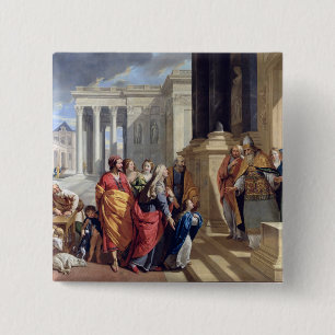 Badge Carré 5 Cm Présentation de la Vierge dans le temple