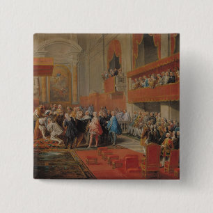 Badge Carré 5 Cm Présentation d'ordre de Saint-Esprit au prince