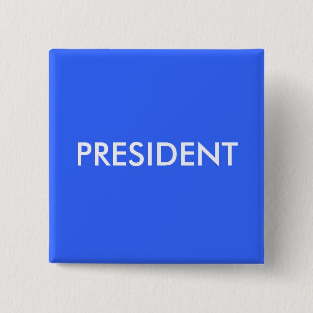 BADGE CARRÉ 5 CM PRESIDENT (Devant)