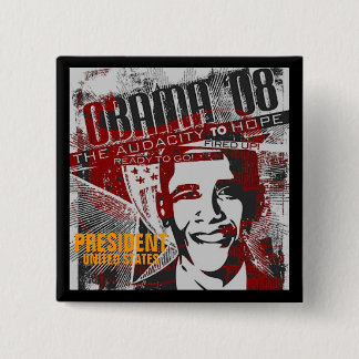 BADGE CARRÉ 5 CM PRÉSIDENT