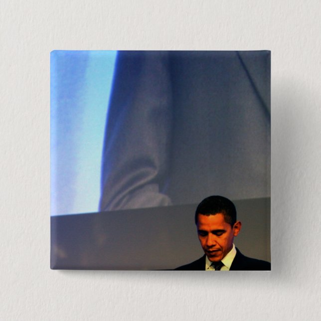 Badge Carré 5 Cm Président Barack Obama (Devant)