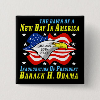 BADGE CARRÉ 5 CM PRÉSIDENT BARACK OBAMA