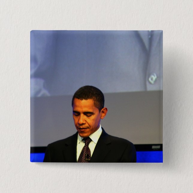 Badge Carré 5 Cm Président Barack Obama (Devant)