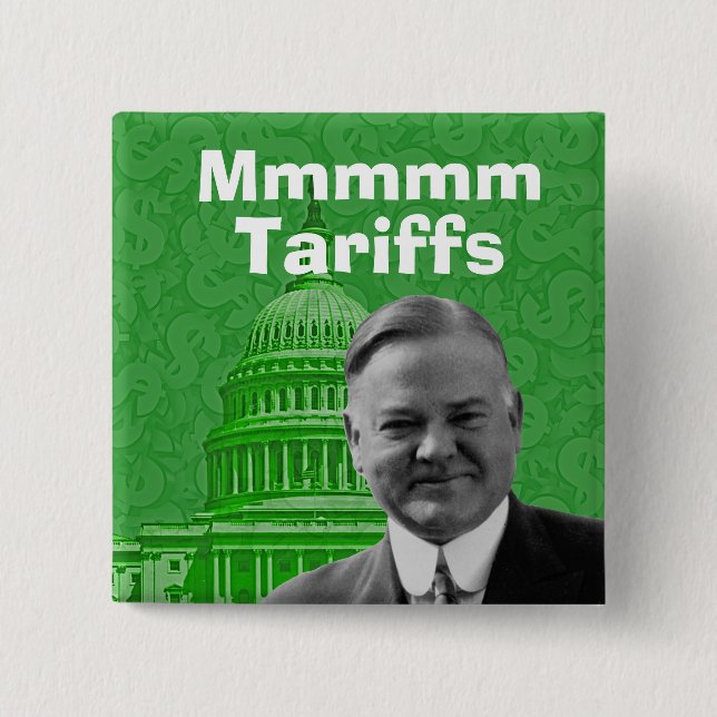 Badge Carré 5 Cm Président Herbert Hoover Tarifs (Devant)