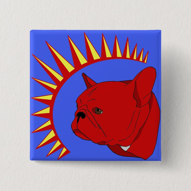 Badge Carré 5 Cm Président Tuck (Devant)