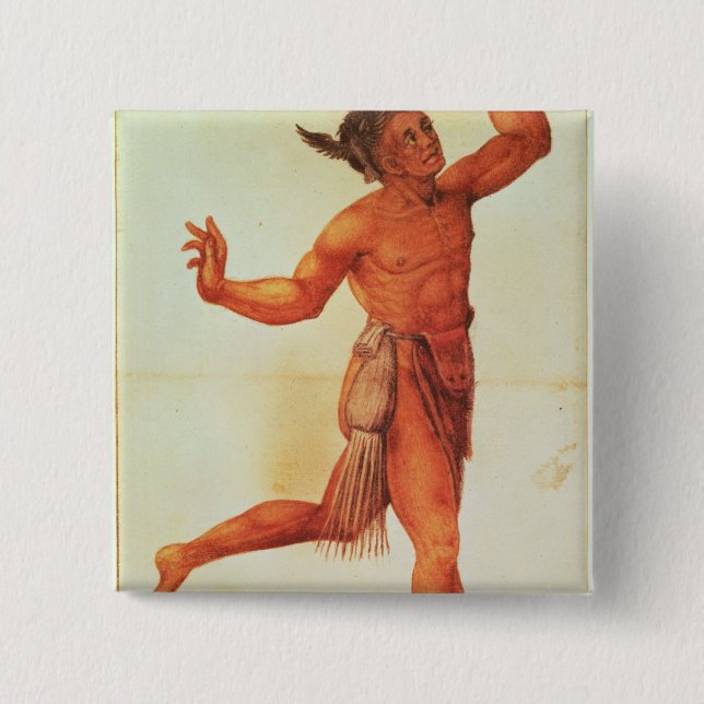 Badge Carré 5 Cm Prestidigitateur indien (Devant)
