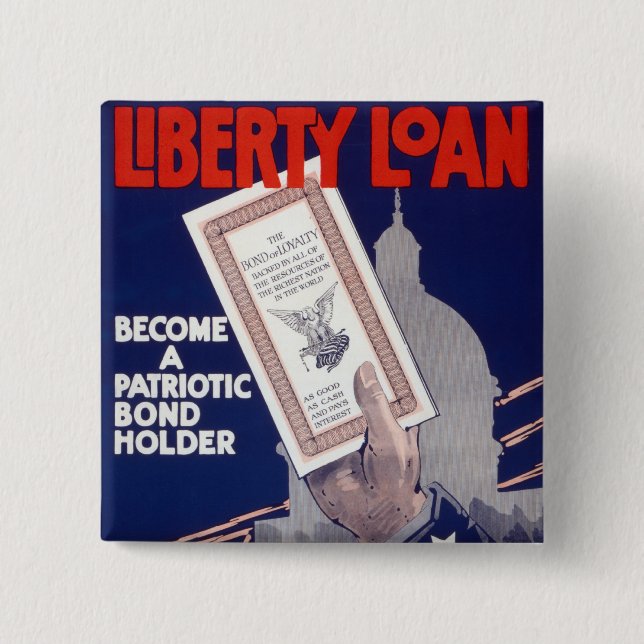 Badge Carré 5 Cm Prêt Liberty (Devant)