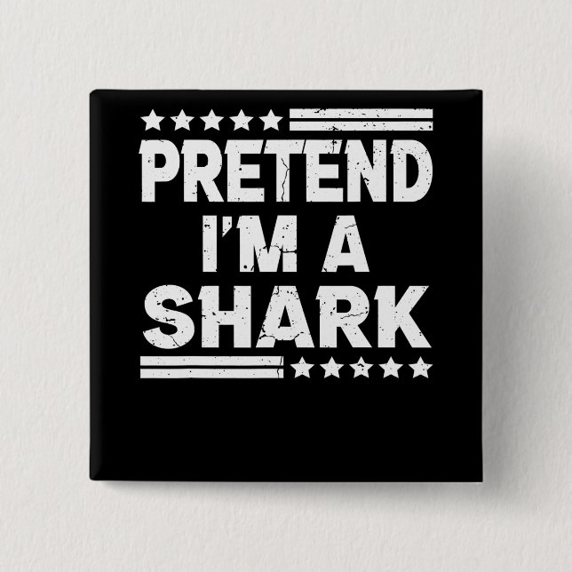 Badge Carré 5 Cm Pretend Poison de Shark (Devant)