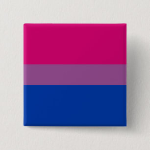 Badge Carré 5 Cm Pride bisexuelle (Bi Drapeau)