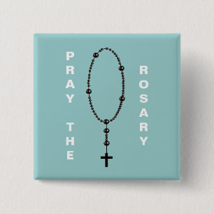 BADGE CARRÉ 5 CM PRIE LE ROSARY