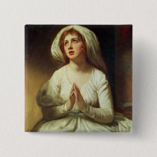 Badge Carré 5 Cm Prière de Madame Hamilton