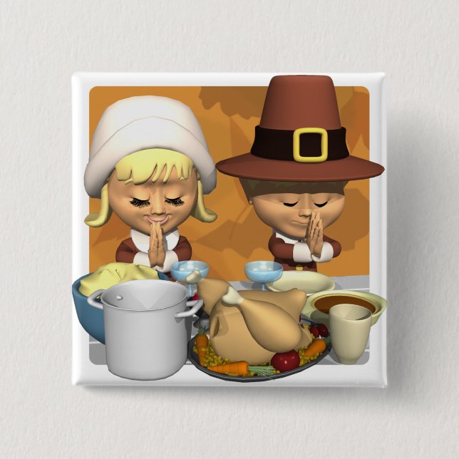 Badge Carré 5 Cm Prière du pèlerin (Devant)