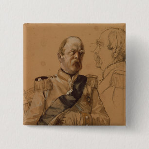 Badge Carré 5 Cm Prince Otto Von Bismarck