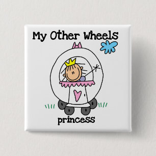 Badge Carré 5 Cm Princesse Autres Roues