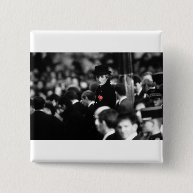 Badge Carré 5 Cm Princesse Diana - Poppy (Devant)
