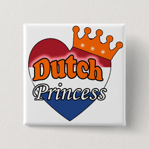 Badge Carré 5 Cm Princesse hollandaise