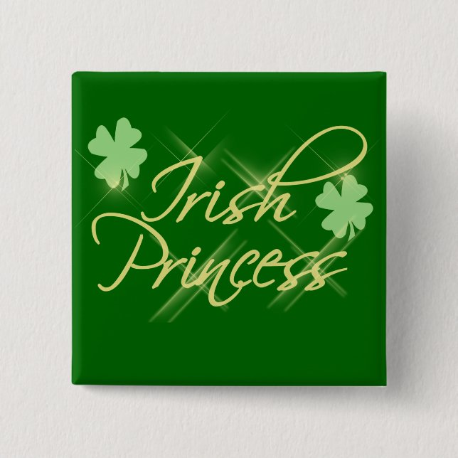 Badge Carré 5 Cm Princesse irlandaise Button (Devant)