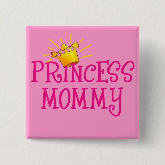 Badge Carré 5 Cm Princesse Mommy T-shirts, cadeaux (Devant)