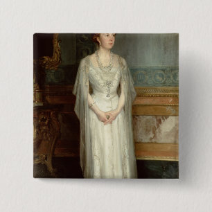 Badge Carré 5 Cm Princesse Victoria Eugenie, reine de l'Espagne