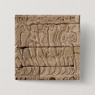 Badge Carré 5 Cm Prisonniers philistins étant menés loin