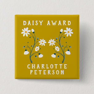 Badge Carré 5 Cm Prix Daisy de l'infirmière personnalisée