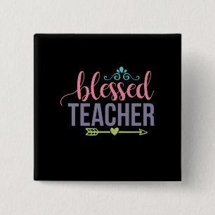 Badge Carré 5 Cm Professeur Cadeaux Professeur béni