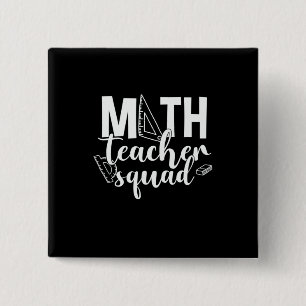 Badge Carré 5 Cm Professeur de mathématiques Équipe d'enseignants d