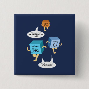 Badge Carré 5 Cm Professeur de sciences drôle Geek Blague
