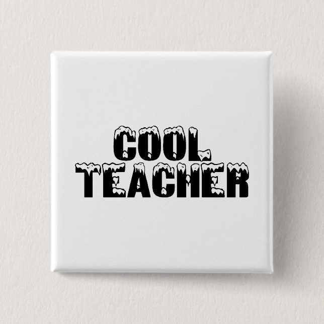 Badge Carré 5 Cm Professeur frais - customisé (Devant)