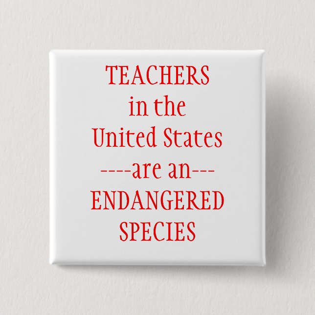 Badge Carré 5 Cm Professeurs Etats-Unis (Devant)
