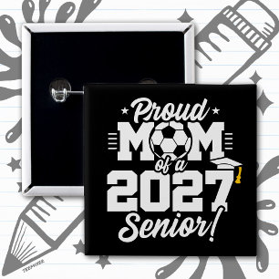 Badge Carré 5 Cm Promotion 2027 Remise des diplômes de terminale Fo