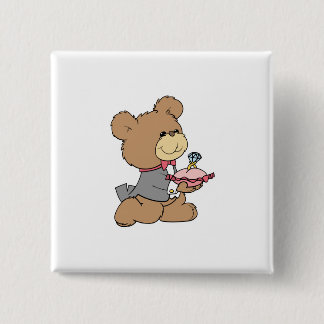 Badge Carré 5 Cm proposition ou conception de l'ours en peluche por