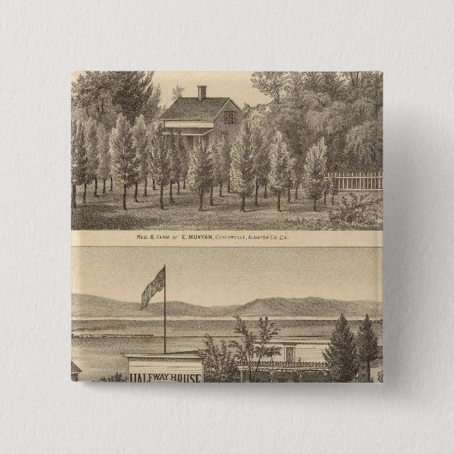 Badge Carré 5 Cm Propriétés de Munyan, Armstrong et Kapp (Devant)