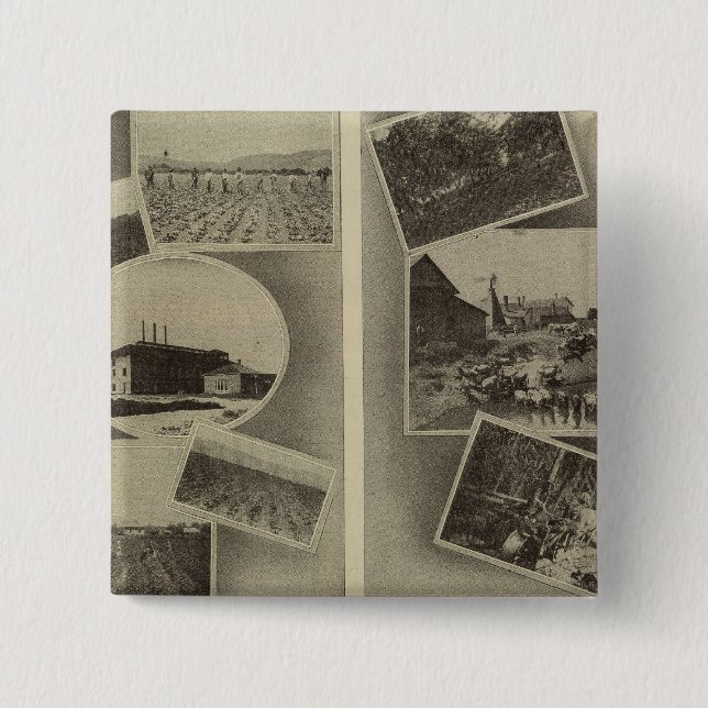 Badge Carré 5 Cm Prospérité agricole, Oregon (Devant)