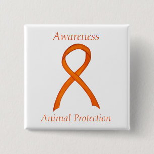 Badge Carré 5 Cm Protection des animaux Étanchéité à l'orange