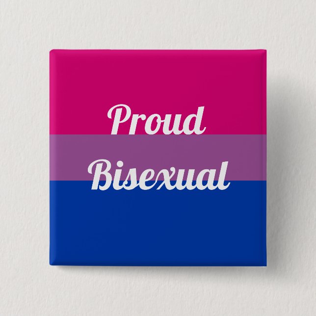 Badge Carré 5 Cm Proud Bisexual | Pride (Devant)